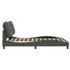 vidaXL Bettgestell ohne Matratze "Hvar" Dunkelgrau 160x200 cm Stoff