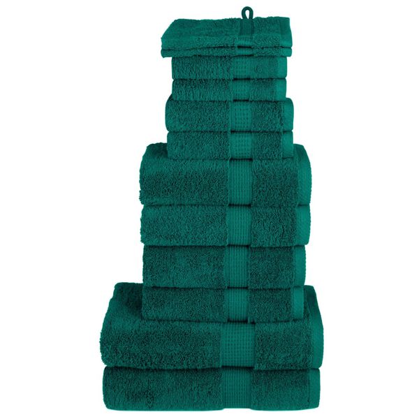 vidaXL 12 tlg. Premium-Handtuch-Set SOLUND Gr&uuml;n 600 g/m&sup2;