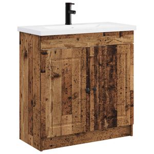 vidaXL Badezimmerm&ouml;bel-Set Altholz 56 x 37,5 x 81 cm Holzwerkstoff