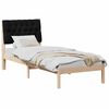 vidaXL Bettgestell mit gepolstertem Kopfteil Braun 80 x 200 cm