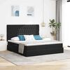 vidaXL Aufbewahrungsbett mit Matratze Schwarz 200 x 200 cm Samt