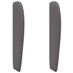 vidaXL Kopfteil Ohr Dunkelgrau 80 x 23 x 6 cm PVC