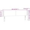 vidaXL LED Kopfteil Dunkelbraun 163x16x78/88 cm Stoff