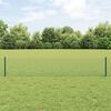 vidaXL Zaun mit Pfosten Gr&uuml;n 0,4 x 25 m Stahl und PVC