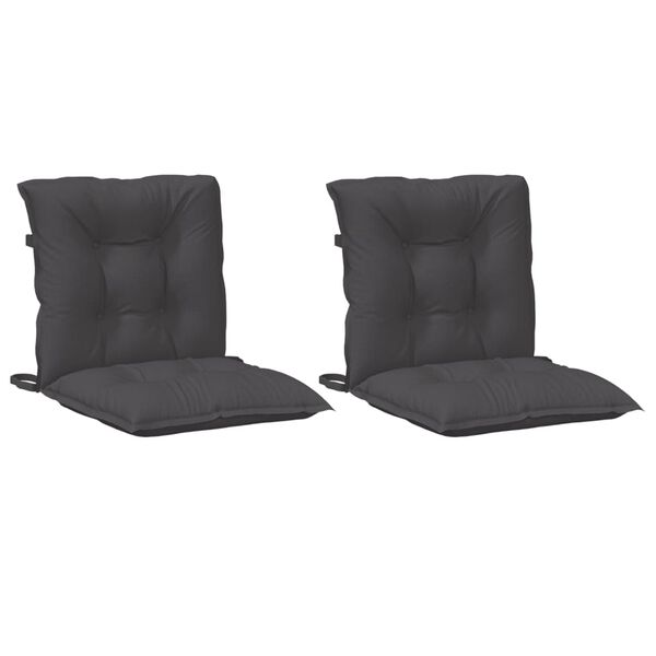 vidaXL Niedriglehner-Auflagen 2 Stk Melange Anthrazit 100x50x7cm Stoff