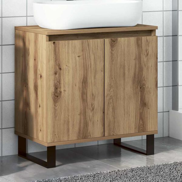 vidaXL Badschrank Artisan-Eiche 58x33x60 cm Holzwerkstoff