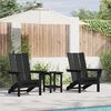 vidaXL Garten Lounge Möbel 3 pcs Schwarz 38 x 38 x 46cm Plastik