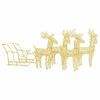 vidaXL Weihnachtsdekoration Rentiere & Schlitten 280x28x55 cm Acryl