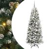 vidaXL K&uuml;nstlicher Weihnachtsbaum mit 300 LEDs mit St&auml;nder Wei&szlig; 180 cm