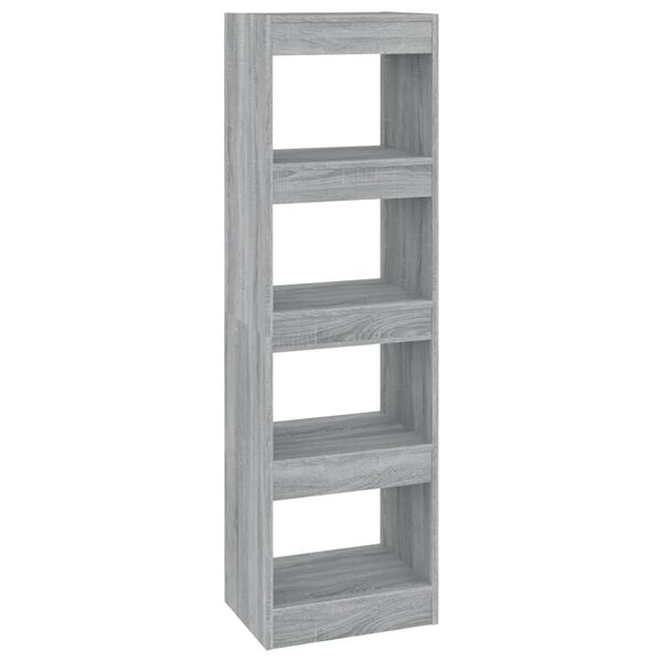 vidaXL B&uuml;cherregal/Raumteiler Grau Sonoma 40x30x135 cm