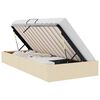 vidaXL Ottoman Bettgestell mit Speicher Creme 100 x 200 cm Stoff