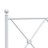 vidaXL Bettgestell mit Kopfteil Metall Wei&szlig; 120x190 cm
