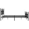 vidaXL Bettgestell mit Kopf- und Fu&szlig;teil Metall Schwarz 200x200 cm