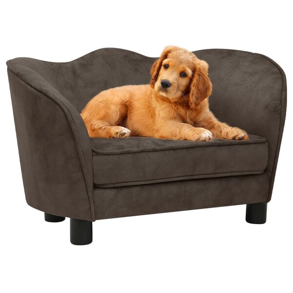 vidaXL Hundesofa Braun 66x43x40 cm Pl&uuml;sch