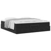 vidaXL Ottoman-Bett mit Matratze Schwarz 180x200 cm Samt
