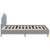 vidaXL Kinderbettgestell mit Kopfteil Hellgrau 80 x 160 cm Stoff