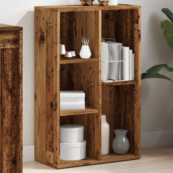 vidaXL B&uuml;cherregal Altholz-Optik 66x30x130 cm Holzwerkstoff
