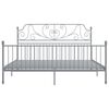 vidaXL Bettgestell Grau Metall 180x200 cm
