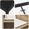 vidaXL Garten Essgruppe mit Kissen 9 pcs Beige Poly-Rattan