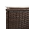 vidaXL Sonnenliege mit Auflage Braun Poly Rattan