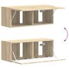 vidaXL Wandmontiert 6 pcs Sonoma-Eiche