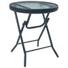 vidaXL 3-tlg. Bistro-Set Schwarz Stahl