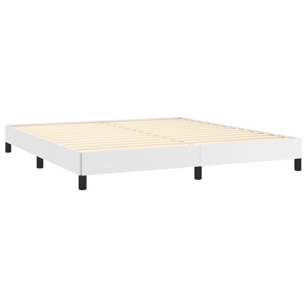 vidaXL Bettgestell Wei&szlig; 180x200 cm Kunstleder