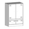 vidaXL Highboard Senfgelb 67x39x95 cm Stahl