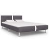 vidaXL Bettgestell Grau Kunstleder 140 x 200 cm