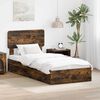 vidaXL Aufbewahrungsbett Ger&auml;ucherte Eiche 90 x 200 cm Holzwerkstoff