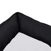 vidaXL Hundebett Schwarz-Wei&szlig; 85,5x70x23 cm Fleece Leinenoptik