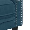 vidaXL Chesterfield-Sofa mit Nackenrollen 2-Sitzer Blau Samt