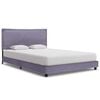 vidaXL Bettgestell ohne Matratze Hellgrau Stoff 135x190 cm