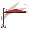 vidaXL Roma Parasol Rot 286 x 285 x 265 cm Polyester und Aluminium