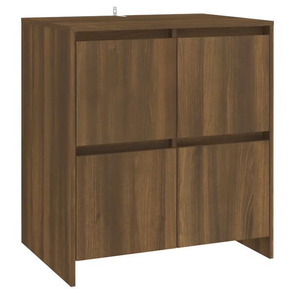 vidaXL Sideboards 2 Stk. Eiche Braun 70x41x75 cm Holzwerkstoff