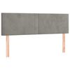 vidaXL Boxspringbett mit Matratze & LED Hellgrau 140x200 cm Samt