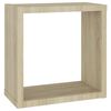 vidaXL W&uuml;rfelregale 4 Stk. Wei&szlig; und Sonoma-Eiche 30x15x30 cm