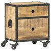 vidaXL Nachttisch 40x30x50 cm Raues Mangoholz