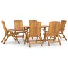 vidaXL 7-tlg. Garten-Essgruppe Massivholz Teak