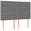 vidaXL Bettgestell ohne Matratze Dunkelgrau 140x200 cm Stoff