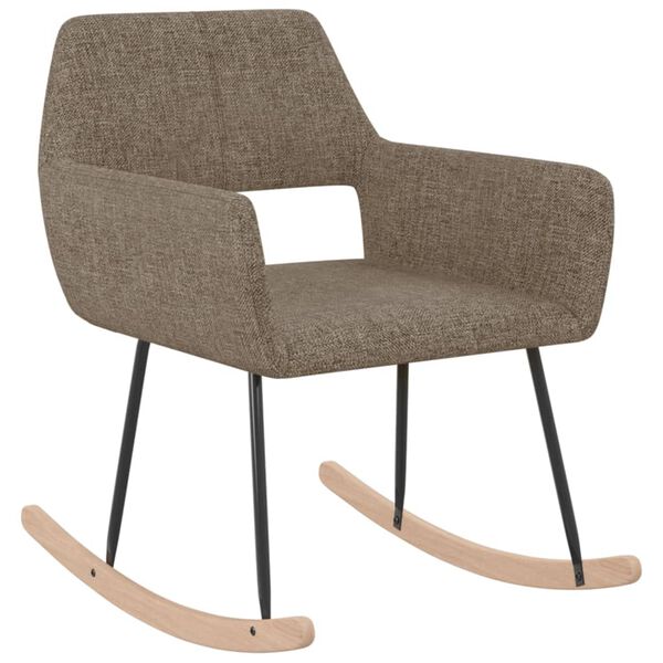 vidaXL Schaukelstuhl Taupe Stoff