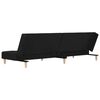 vidaXL Schlafsofa 2-Sitzer mit 2 Kissen Schwarz Stoff