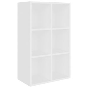 vidaXL B&uuml;cherregal/Sideboard Wei&szlig; 66x30x98 cm Holzwerkstoff
