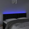 vidaXL LED Kopfteil Schwarz 144x5x78/88 cm Samt
