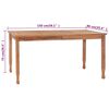 vidaXL 5-tlg. Garten-Essgruppe Massivholz Teak