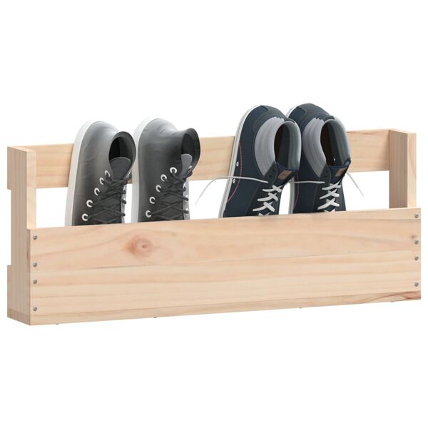 vidaXL Wand-Schuhregale 2 Stk. 59x9x23 cm Massivholz Kiefer