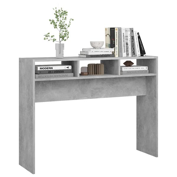 vidaXL Konsolentisch Betongrau 105x30x80 cm Holzwerkstoff
