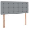vidaXL Bett mit Stauraum und LED mit LED Hellgrau 120 x 200 cm Stoff