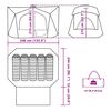 vidaXL Campingzelt 5 Personen Blau Wasserdicht