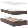 vidaXL Ottoman-Bett mit Matratzen Braun 200x200 cm Kunstleder